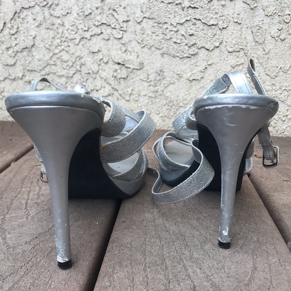 Silver Sparkly Heels - Picture 4 of 4